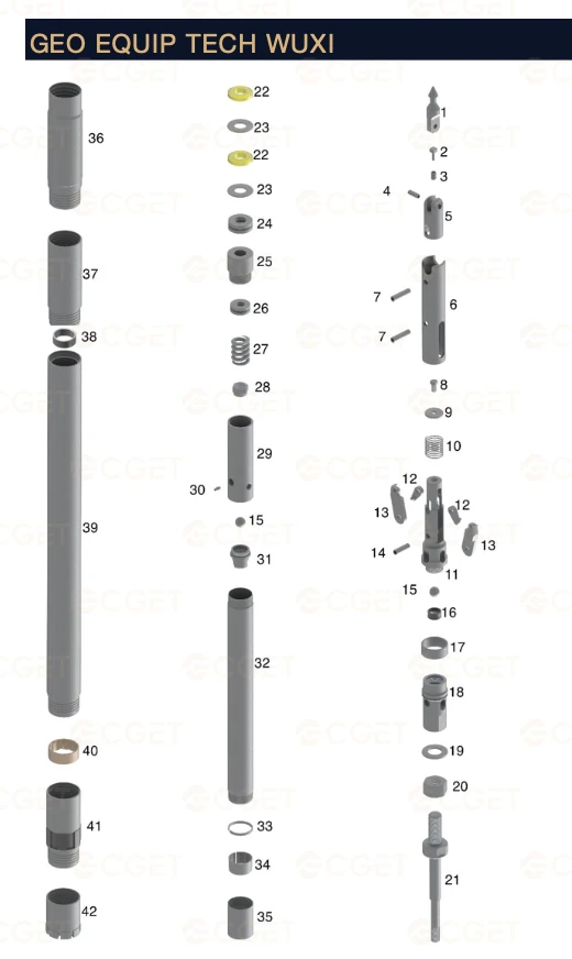 QA per carotaggio 9 - Barili di carotaggio Wireline